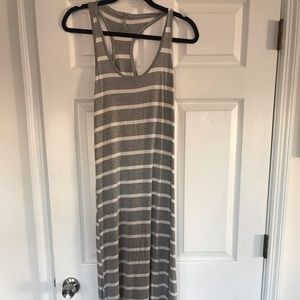 Long striped tank dress